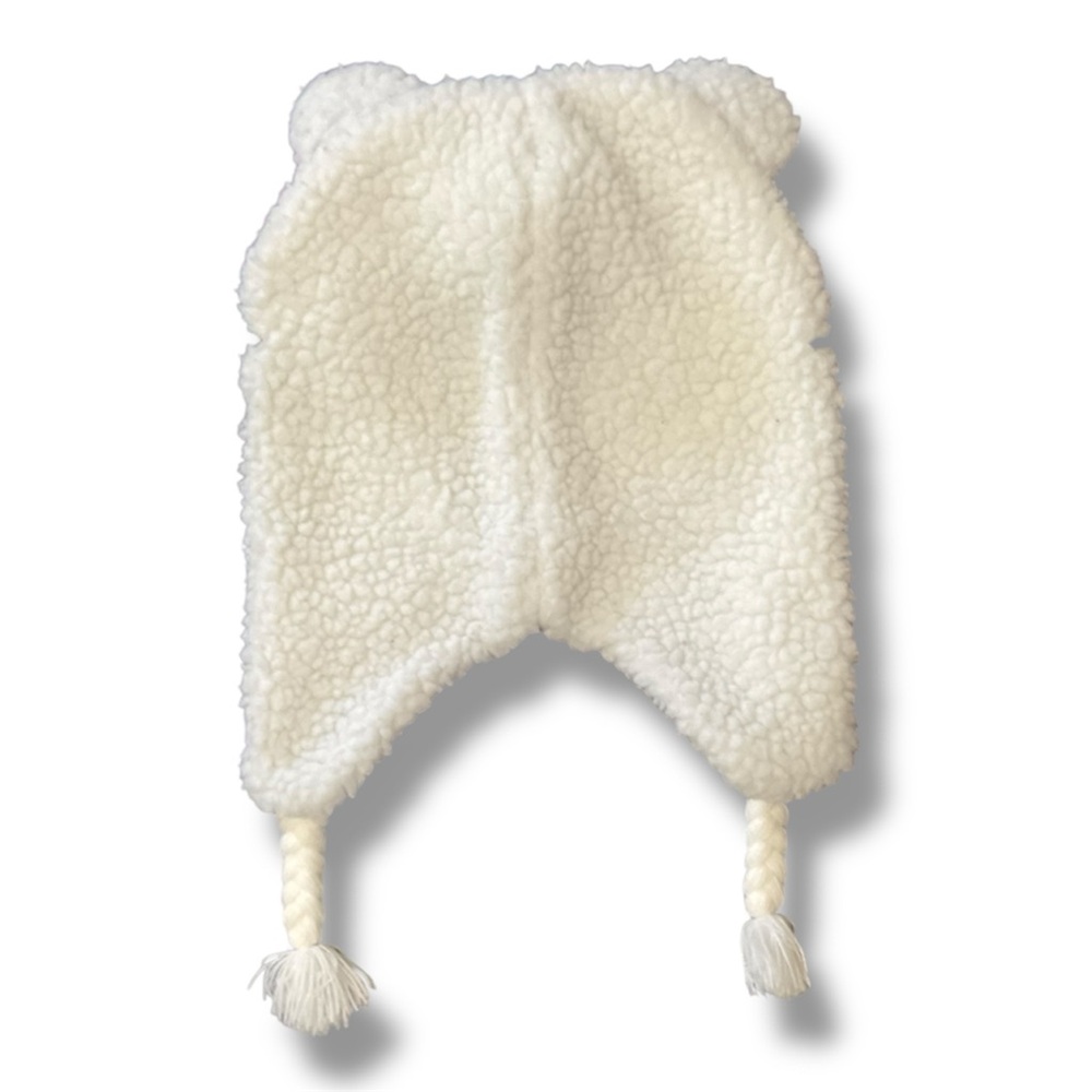 Hello Kitty White Fleece beanie with Red Bow - Picture 2 of 2